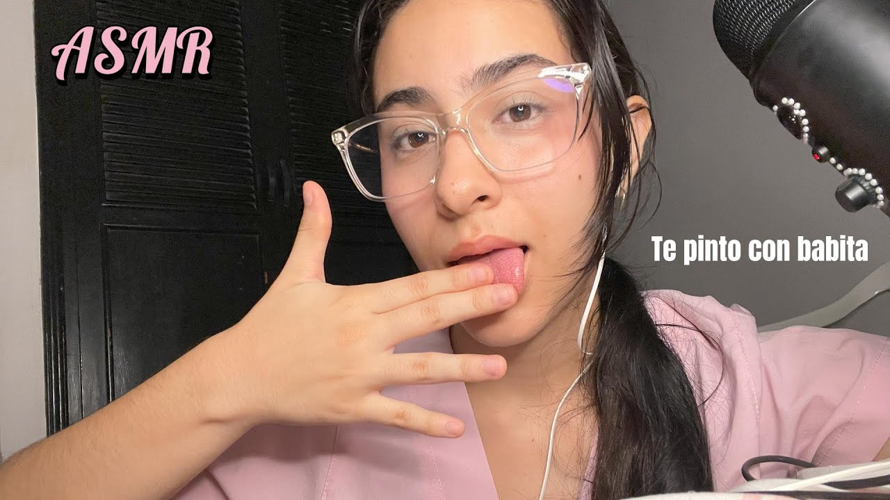 ASMR SPIT PAINTING INTENSO | Te pinto la carita con babita