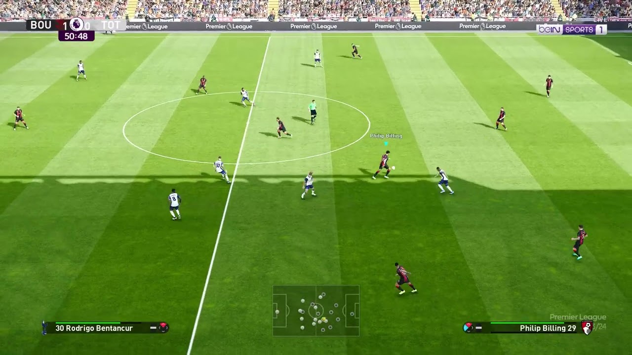 លេង eFootball PES 2021 SEASON UPDATE 2025 - AFC Bournemouth vs Tottenham Hotspur