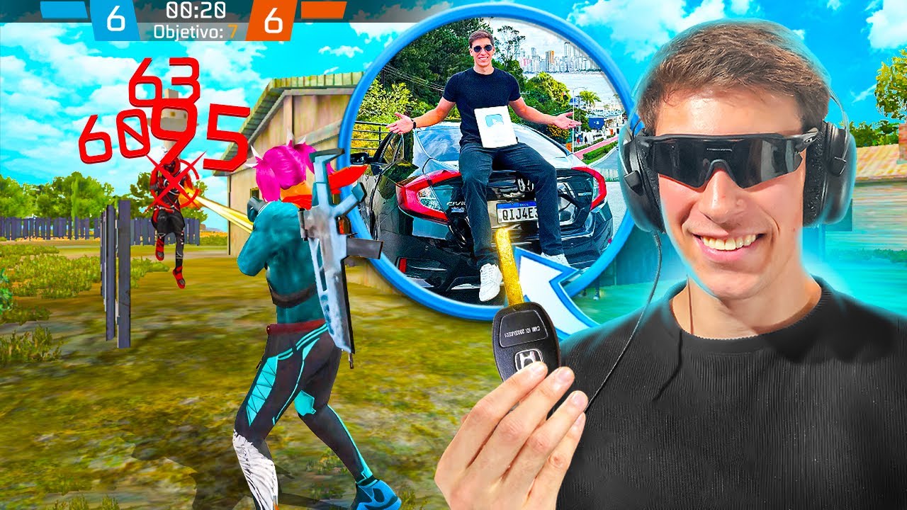COMPREI MEU PRIMEIRO CARRO JOGANDO FREE FIRE! 