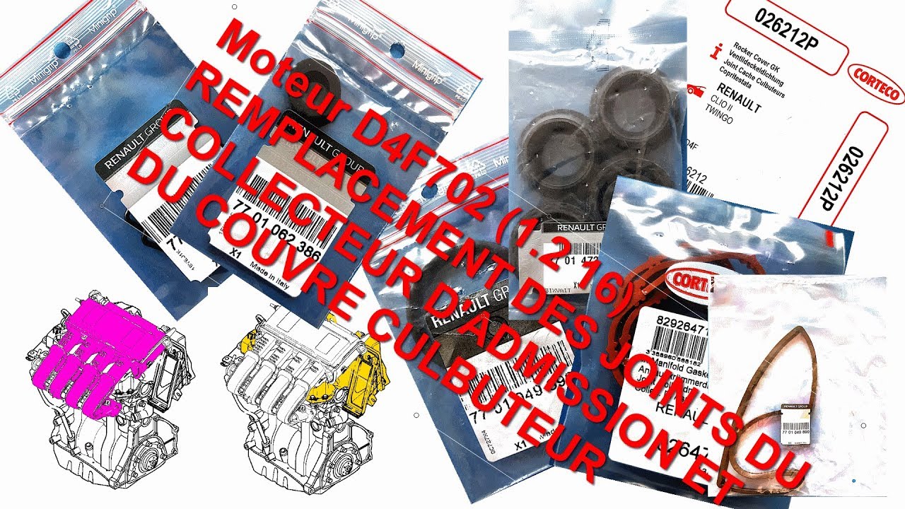 Remplacement des joints du haut moteur d'un D4F702 (1.2 16v) de chez Renault