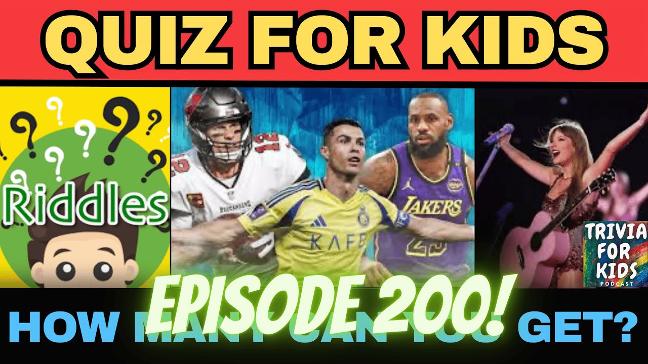 Kids Trivia Challenge 🎉 Episode 200! Riddles, Disney, Athletes, 90s & Travel | Family Quiz Game