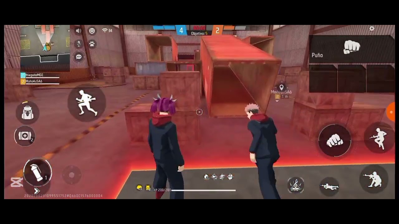 Jugando free fire con mi primo