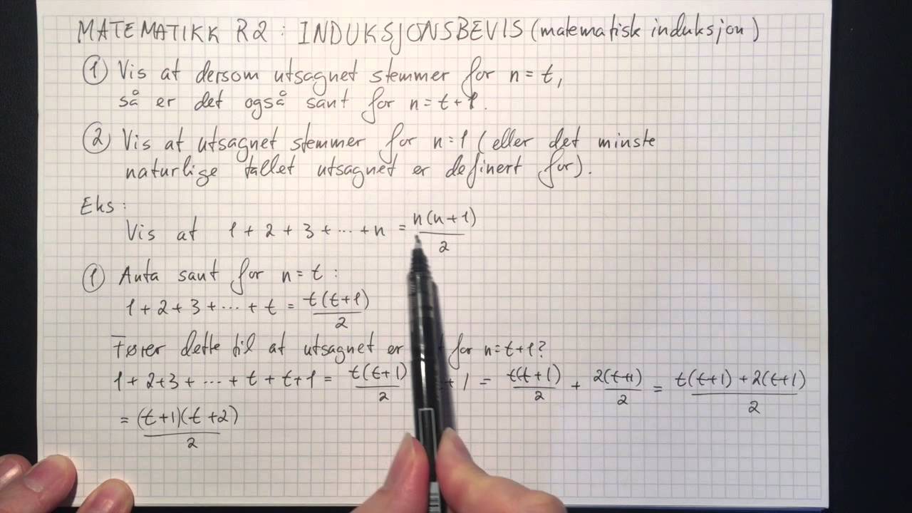 Matematikk R2: Induksjonsbevis