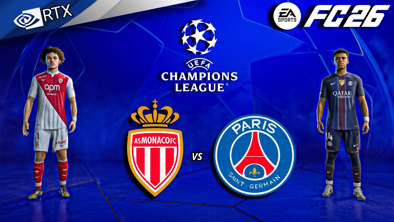 FC 26 - Monaco vs PSG Ft. Dembele, Vitinha | Champions League 25/26 Play off Full Match | PC™ [4K60]