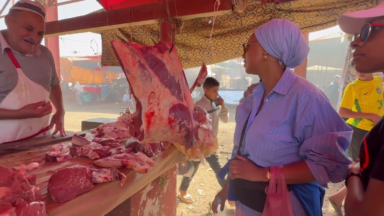 Black American Moroccan Experience in Local Moroccan Marketplace