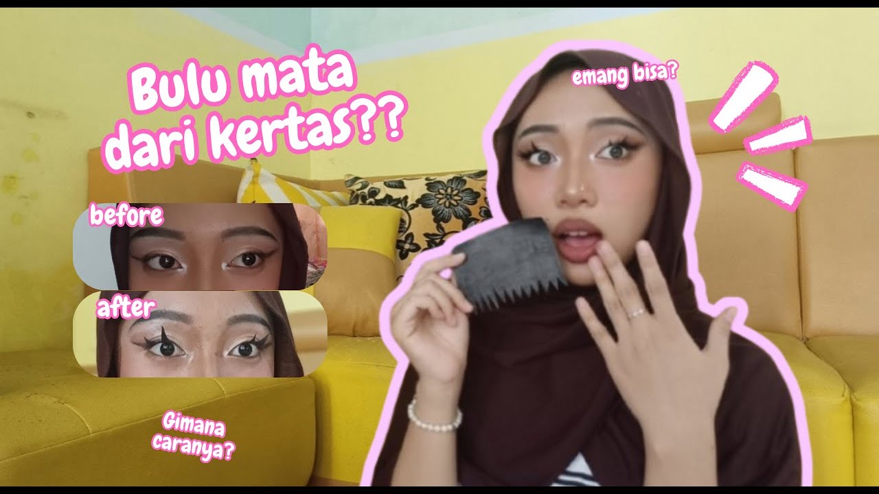 cobain bulu mata dari KERTAS?!🤔