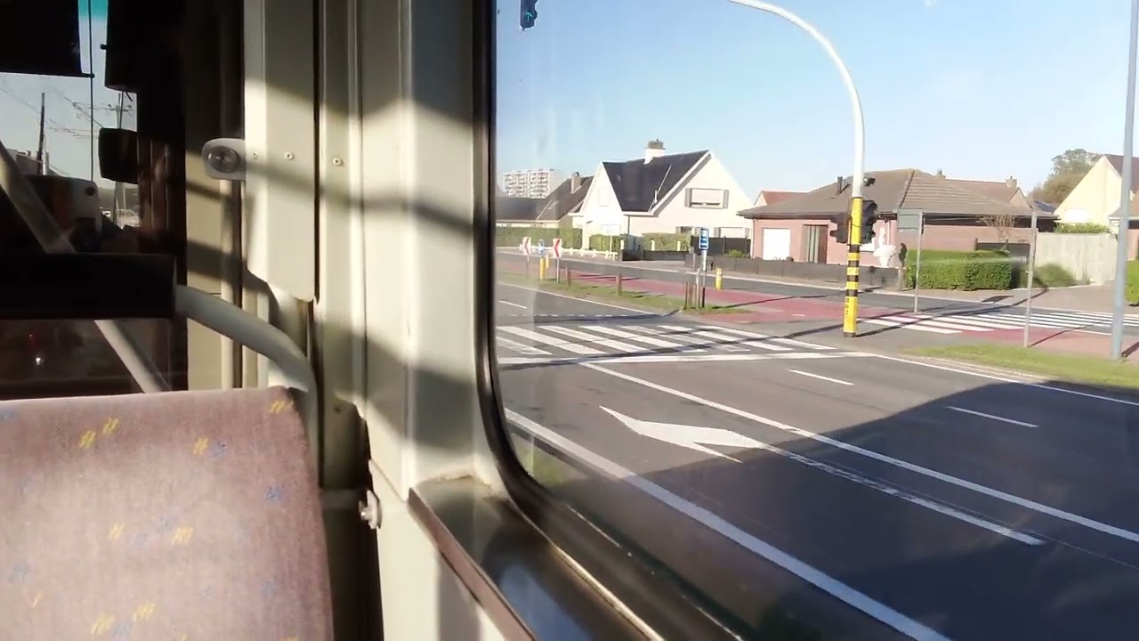 De Lijn BN/ACEC LRV tram ride between Oostende Station and Bredene Campings