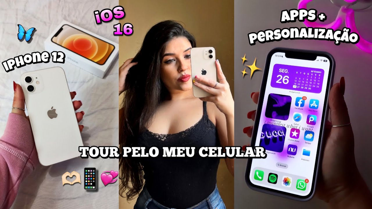 TOUR pelo meu celular novo 💜📲 *iPhone 12*