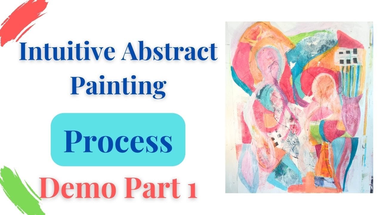 Intuitive Abstract Acrylic Painting  Demo Part 1 #abstractacrylicpainting #abstractclass