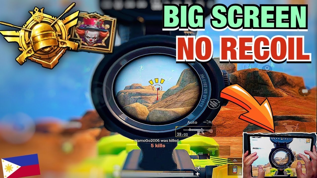 CONTROLLING RECOIL LIKE A PRO WITH A BIG SCREEN | PUBG MOBILE 🇵🇭
