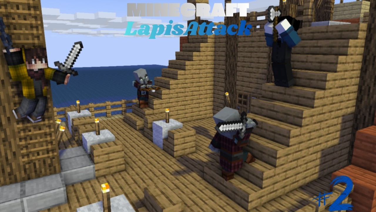 Die PILLAGER-PIRATEN GREIFEN uns AN?!?  [Minecraft LapisAttack] #2