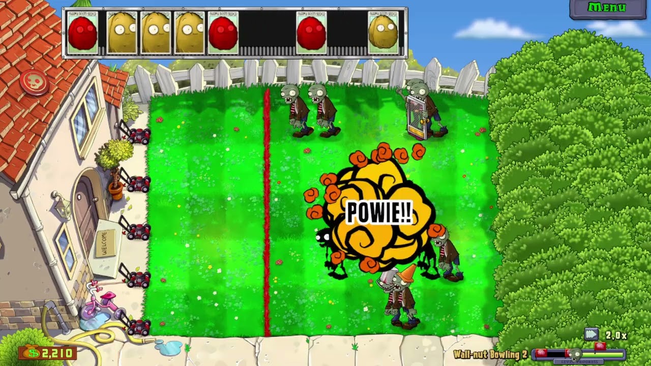 Plants Vs Zombies Replanted | Minigames: Wall-Nut Bowling 2