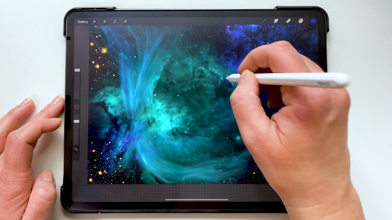 How to Create a Nebula Galaxy Scene in Procreate | Digital Galaxy Brushes | Space Art | Stardust