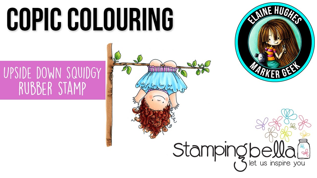 Copic Coloring Stamping Bella 2017: Upside Down Squidgy rubber stamp set