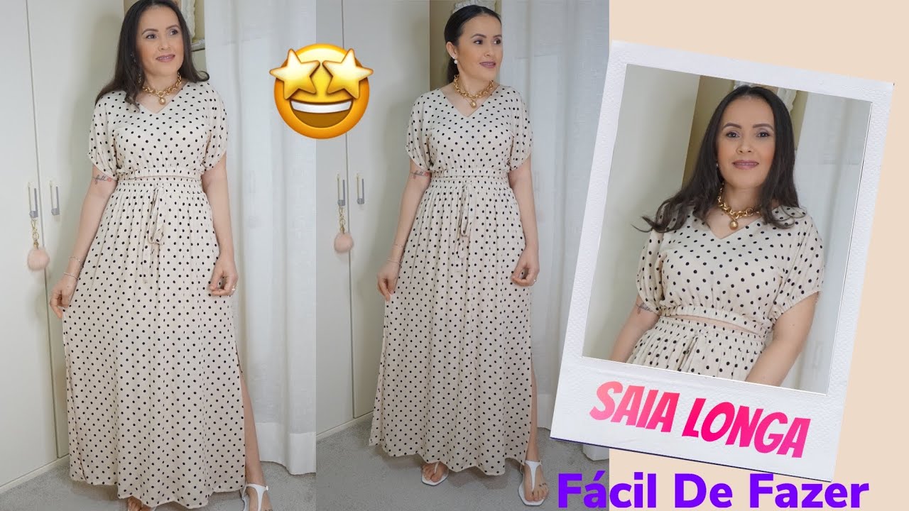 🔥DIY: SAIA LONGA COM FENDAS NAS LATERAIS (SEM MODELAGEM)