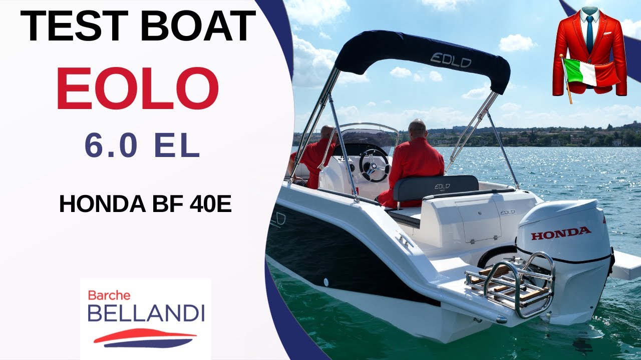Eolo 6.0: Barca Senza Patente con Doppio Prendisole e Motore 40CV in Soli 6 Metri