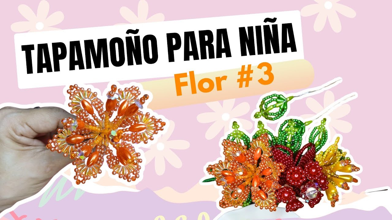 Armado de la tercera flor para Tapamoño de niña | Tutorial de tembleques paso a paso