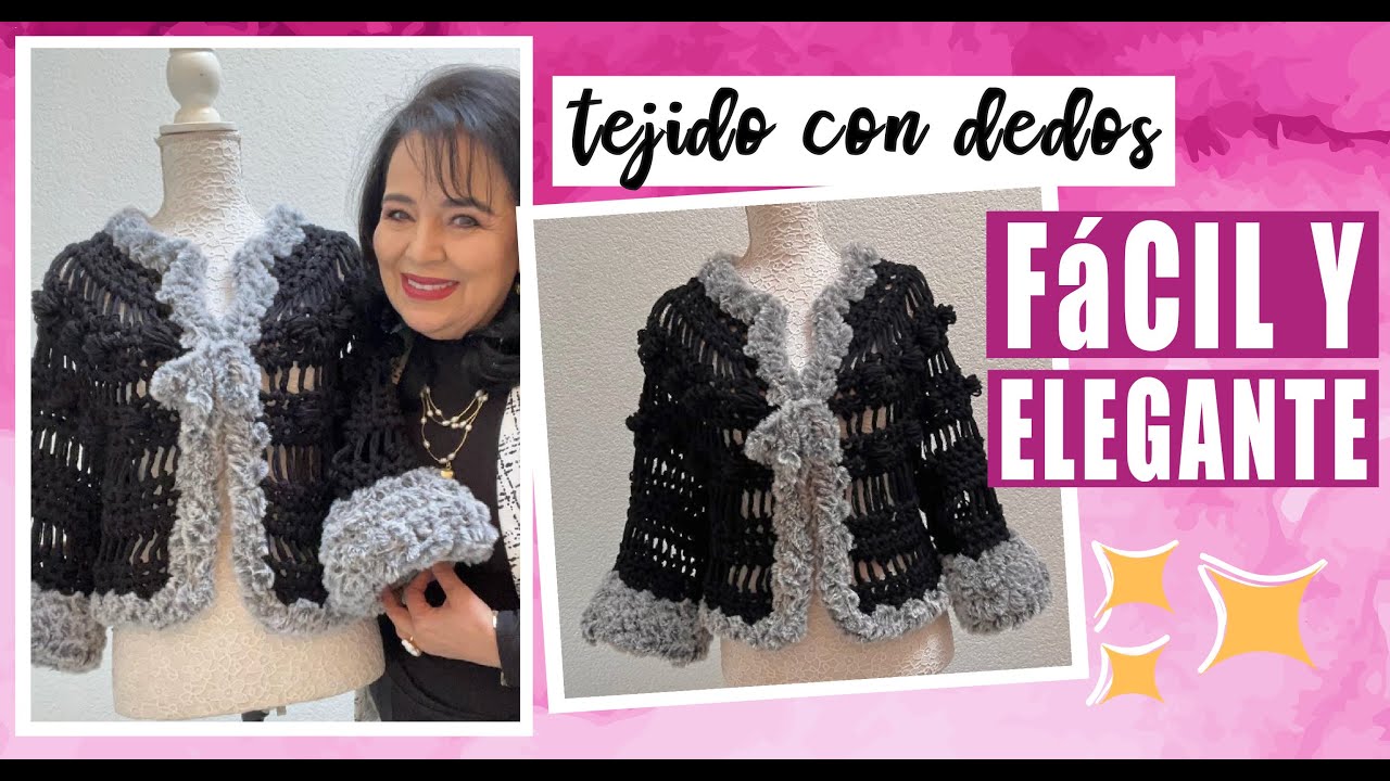 Teje tu propio Saco con los dedos ✨ Un proyecto fácil, moderno y lleno de estilo con LAURA CEPEDA
