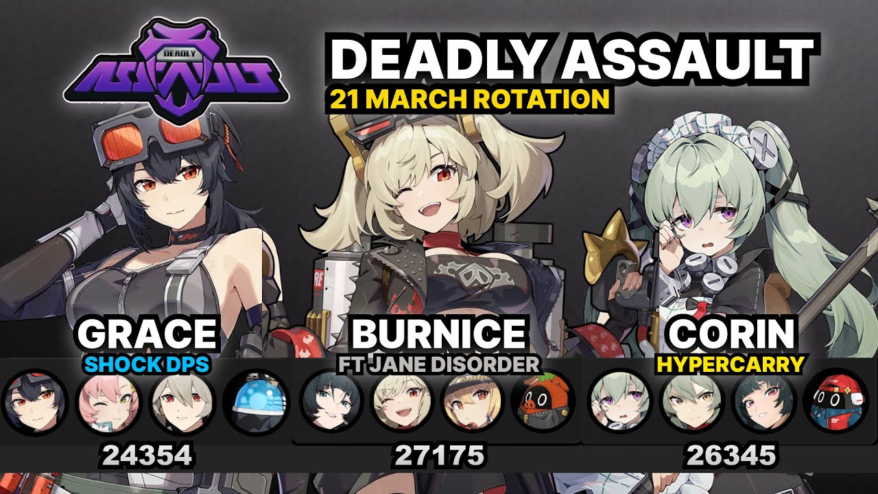 Grace DPS + Burnice + Corin | Deadly Assault [Zenless Zone Zero 1.6]
