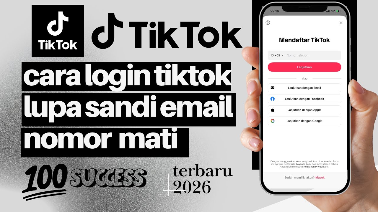 Cara Login Mengembalikan Akun Tiktok Yang Lupa Kata Sandi Email Dan Nomor Hp Terbaru 2026!!