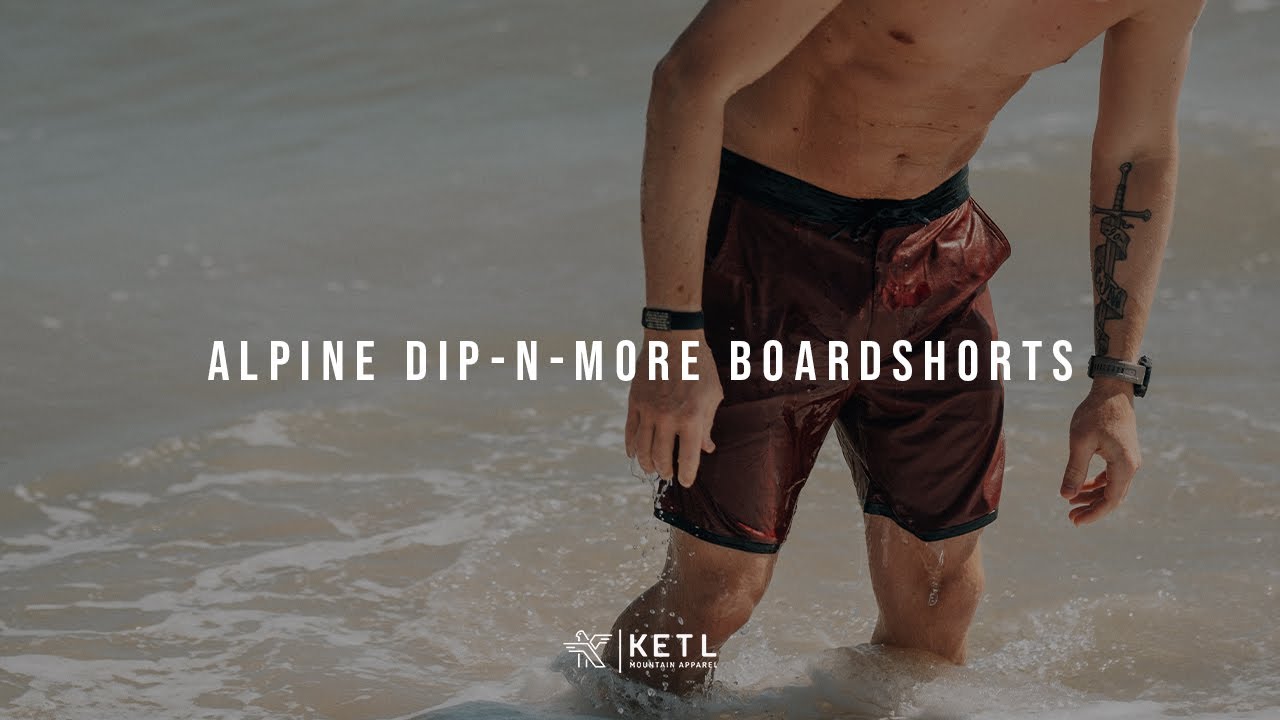 Плавки KETL Alpine Dip-N-More Boardshorts: быстросохнущие, с задним карманом на молнии, мужские, ...