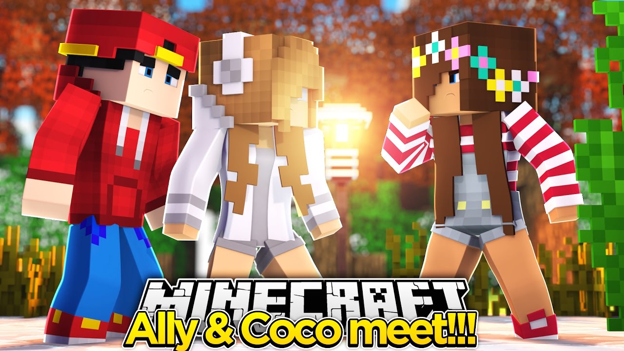 Minecraft Adventure - LITTLE ALLY & COCO MEET... AWKWARD