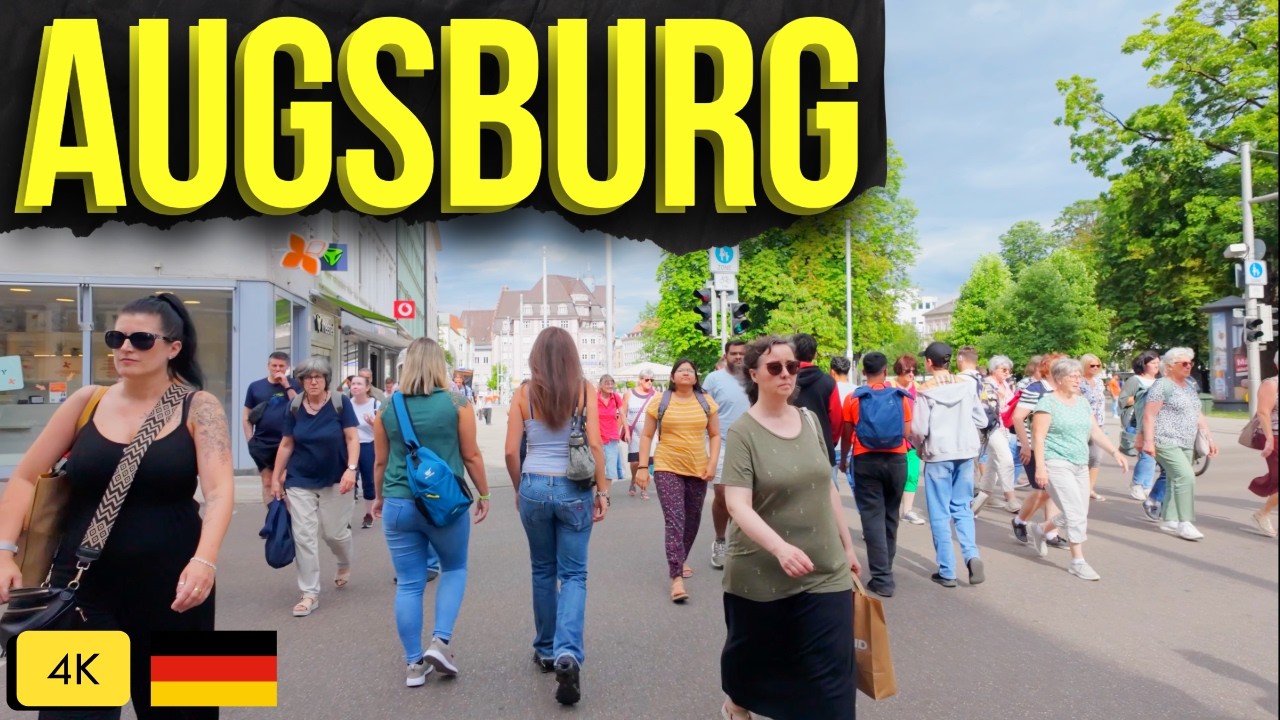 Augsburg Germany Walking Tour | Historic Old Town in 4K | Silent City Tour 2025 | #walkingtour4k