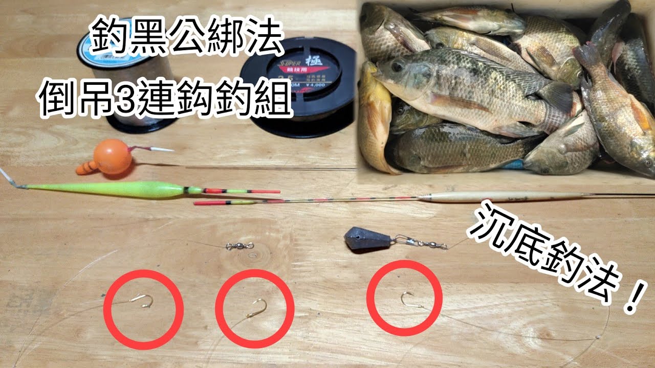 釣黑公及其他魚種的（倒吊3連鈎釣法）都適用的（304集）@Pin338548阿平趴趴走