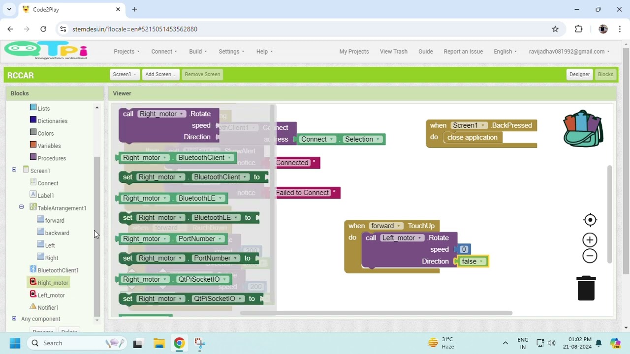 LYANNA'S RC CAR Coding