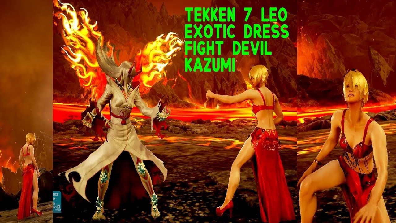 Tekken 7 Leo exotic Dress Mod Fight With Devil Kazumi.