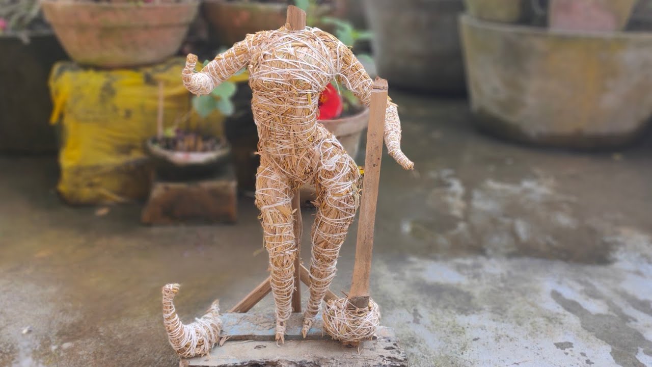 saraswati Idol Making part 1 | saraswati thakur | saraswati idol making at home