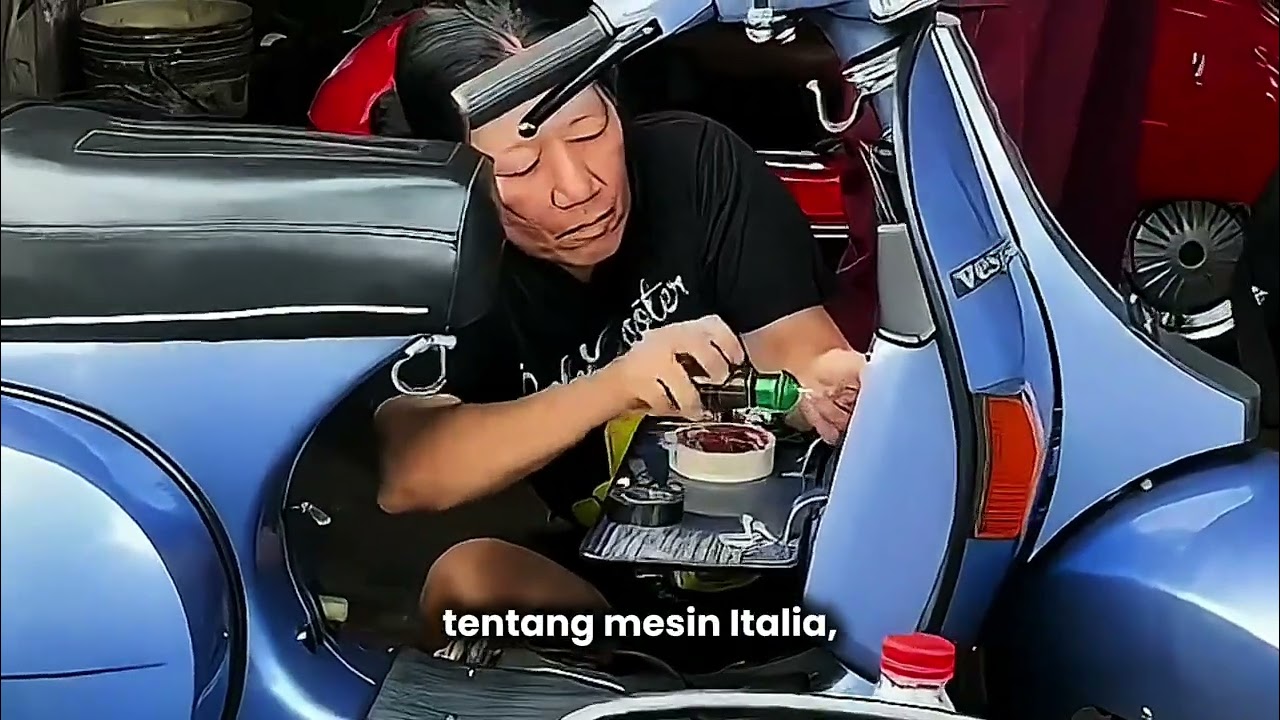 Aphin, Montir Vespa Klasik Perempuan yang Bertahan Sejak 1989 | Aphin Garage #vespa #woman #story 