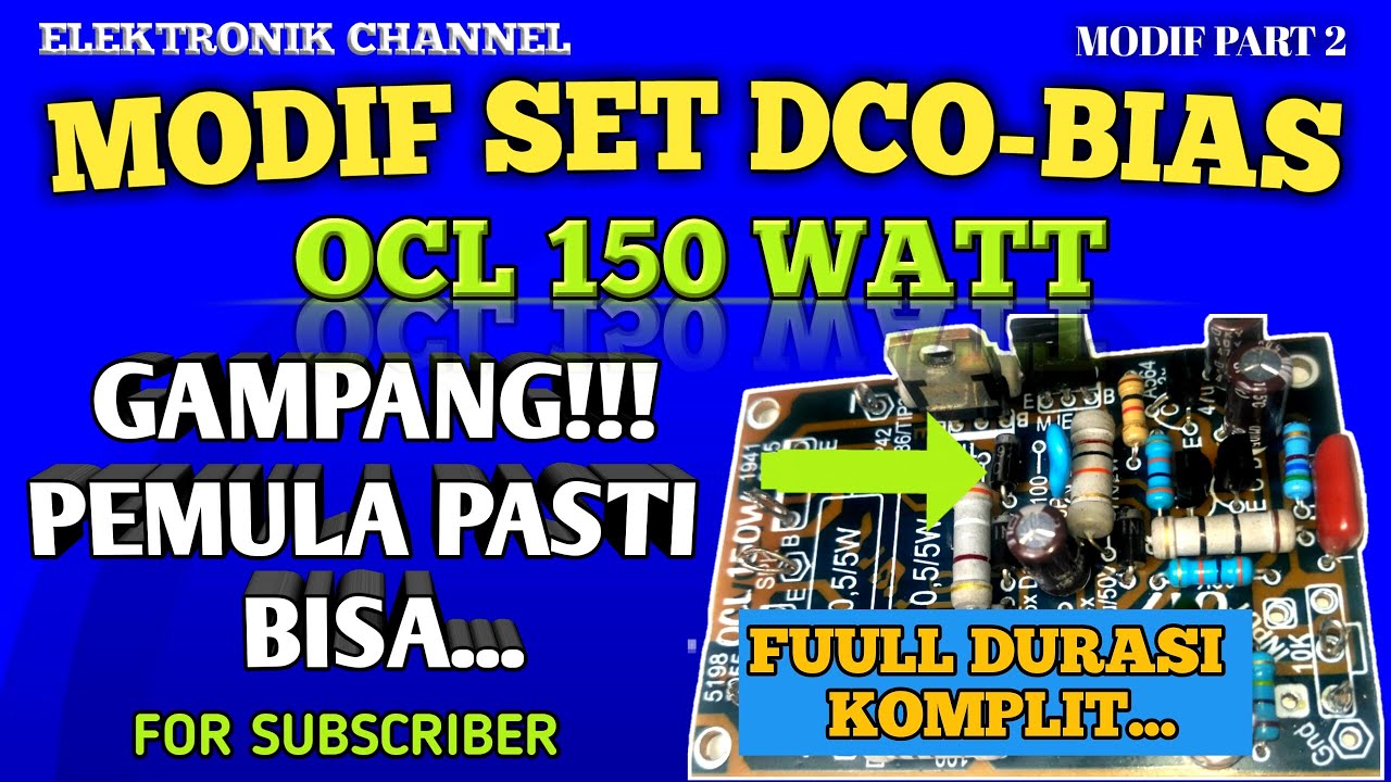Modif pasang trimpot set dco dan bias driver power amplifier ocl 150 watt part 2