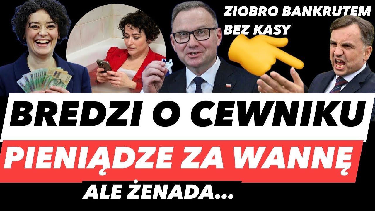 Ziobro BANKRUTEM❗️Duda o cewniku – ŻENADA. Żukowska żąda kasy ZA WANNĘ z neo-KRS