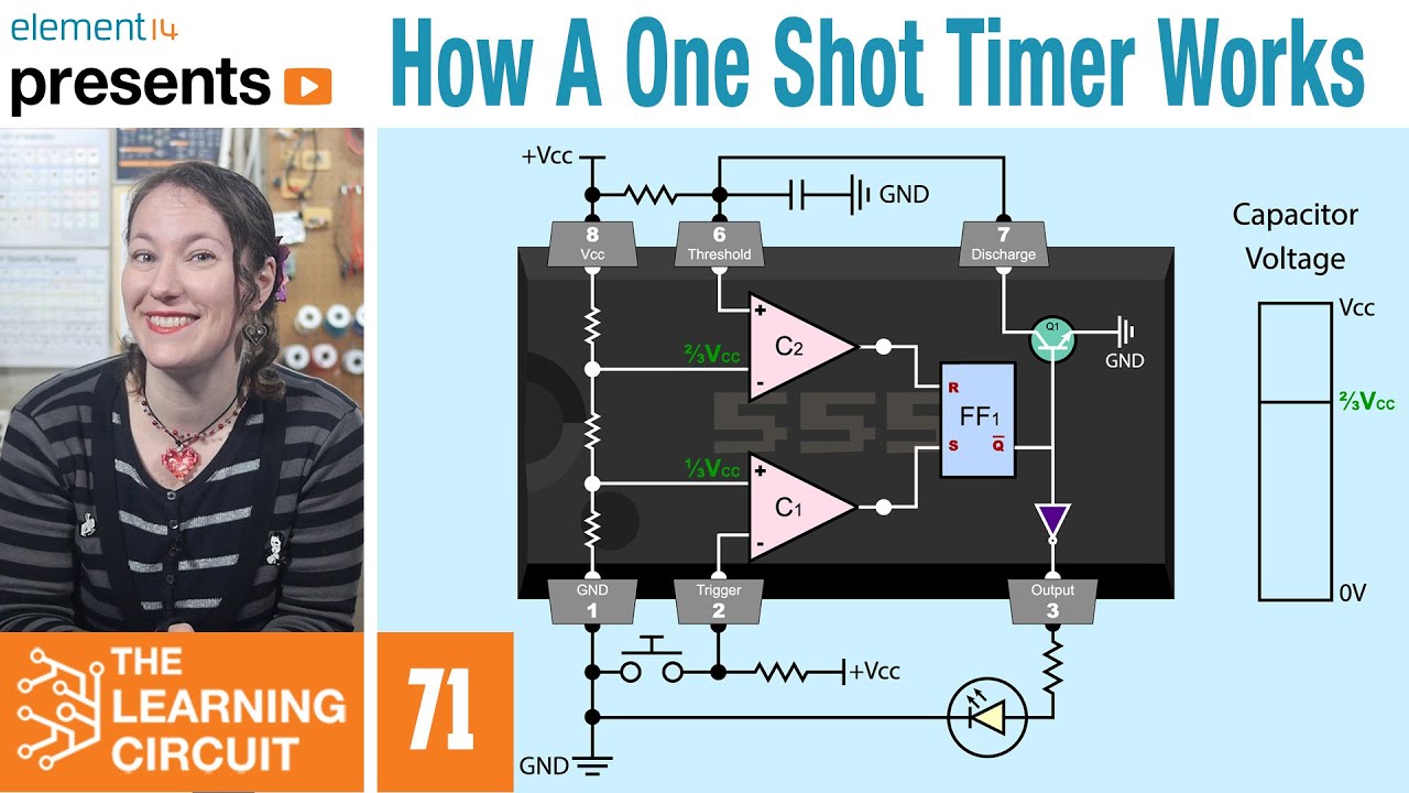 555 Timers - How A One Shot Timer Works - The Learning Circuit
