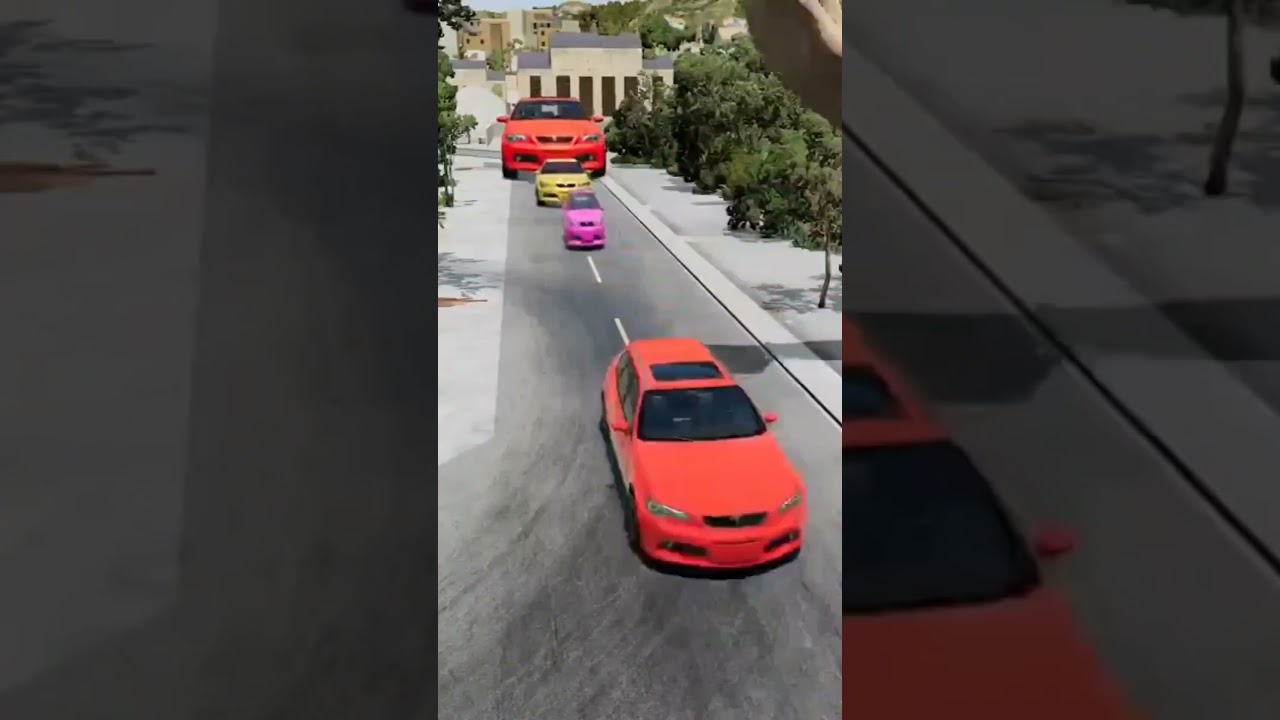 Reverse Colorfull Small To Giant Cars Vs Hand #beamngviral #beamngshorts #beamngdrive #104