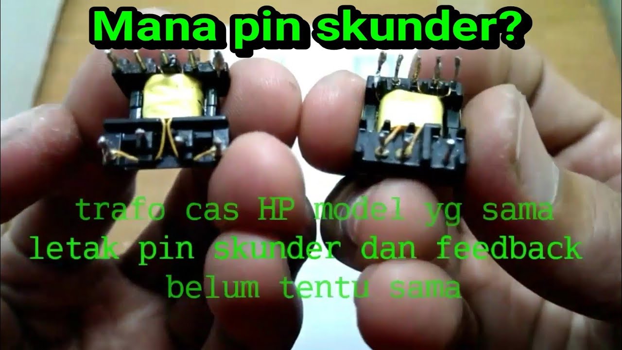 Cek kaki Trafo charger Nokia untuk Joule Thief