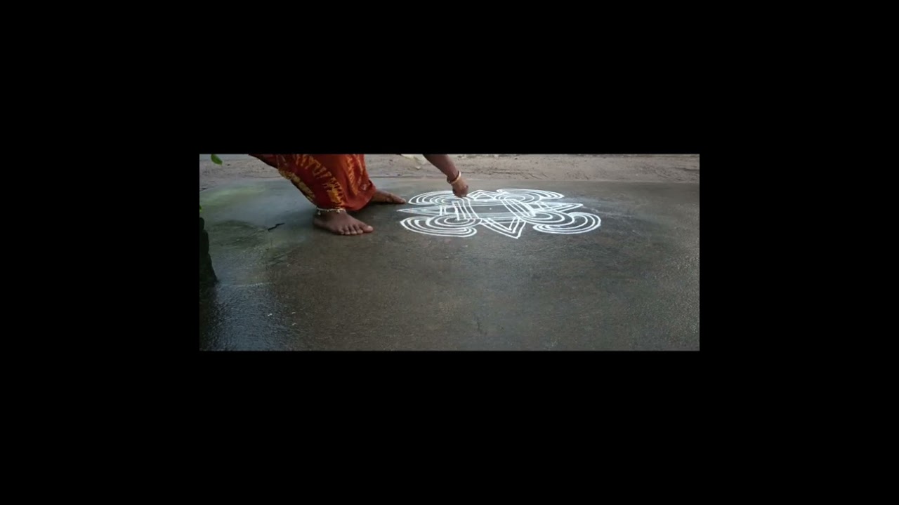 🪷Simple and easy rangoli kolam 🪷Tharika's nature,🪷