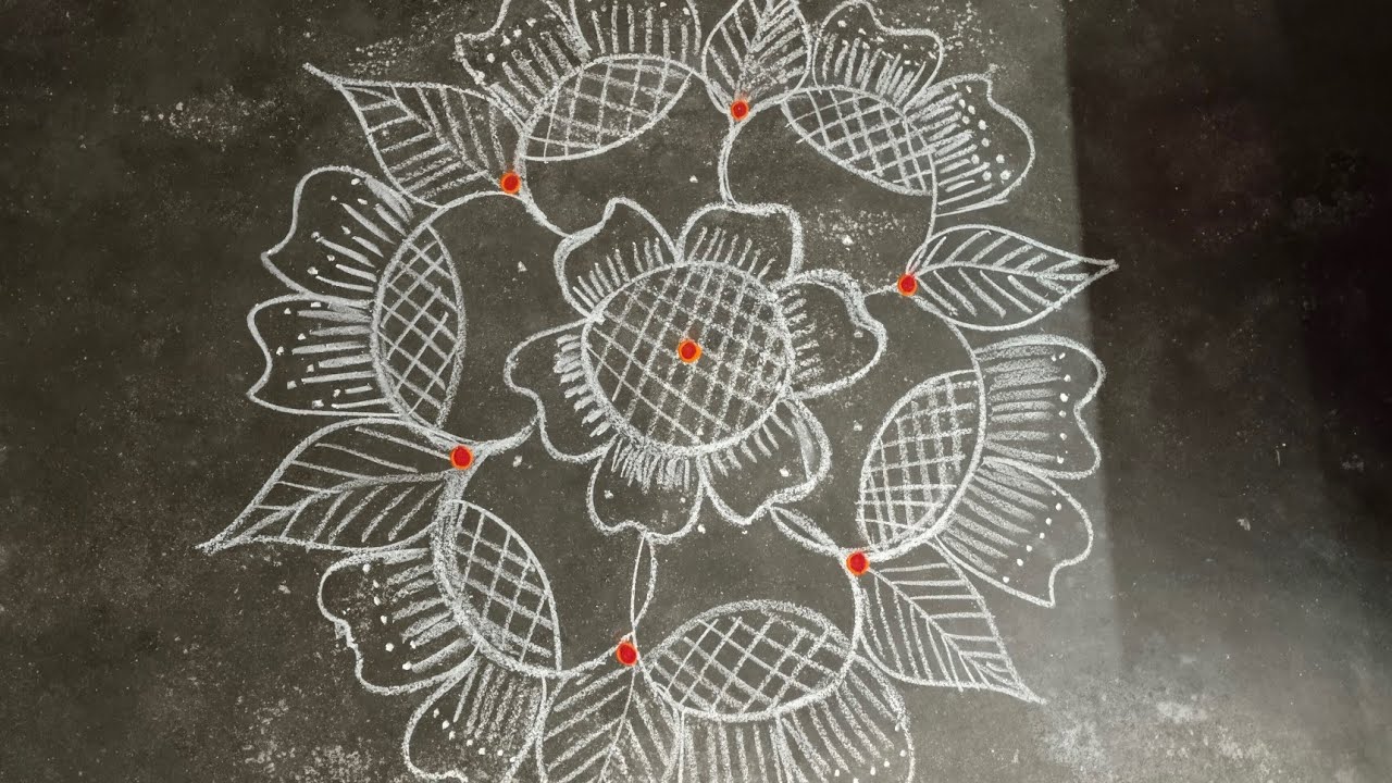 Creative Rangoli kolangal for Beginners 💥💥💥