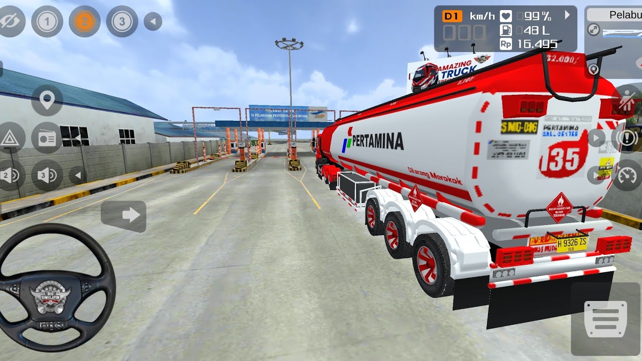 Truck Tangki Panjang Jemput Penumpang Wisata ke Pelabuhan Merak | BUS SIMULATOR INDONESIA BUSSID