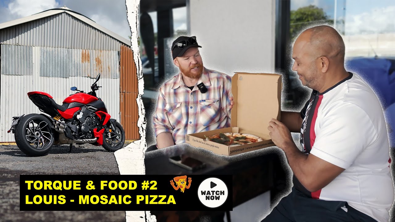 Torque & Food Ep. 2 – Riding the Ducati Diavel V4 to Mosaic Pizza - Brisbane’s Best Pizza!