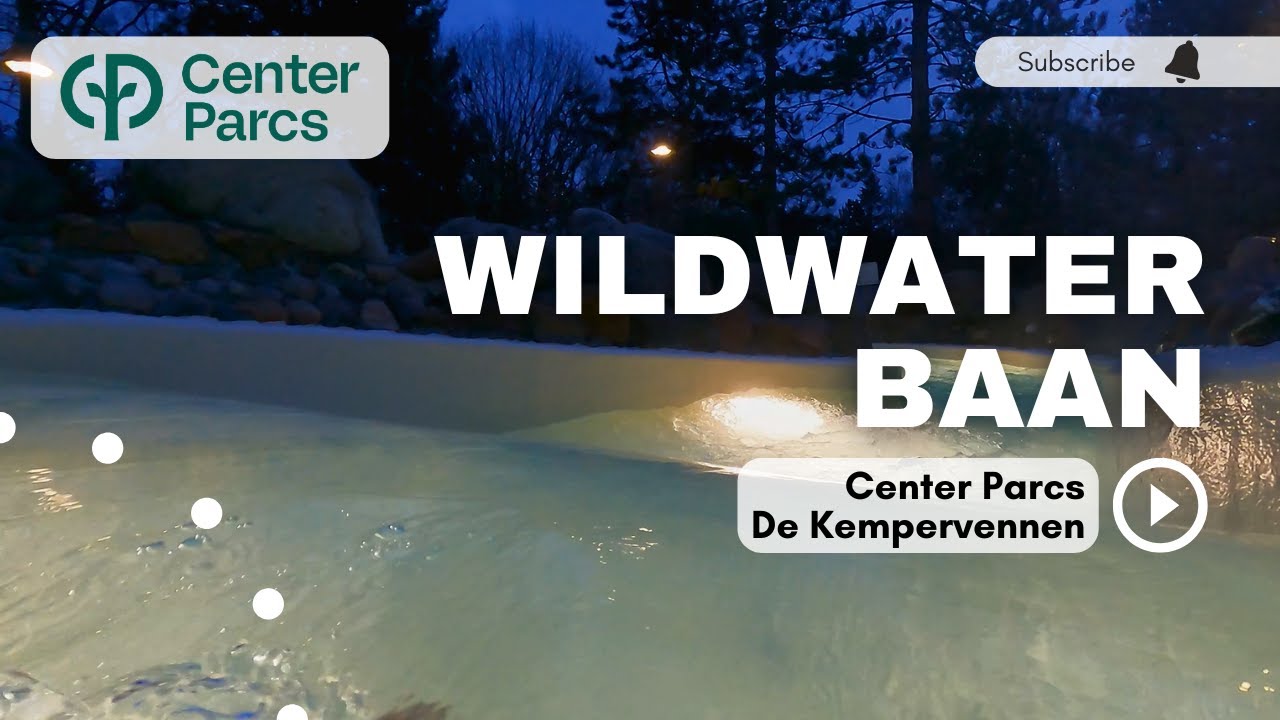 Wildwaterbaan in het donker op Center Parcs De Kempervennen