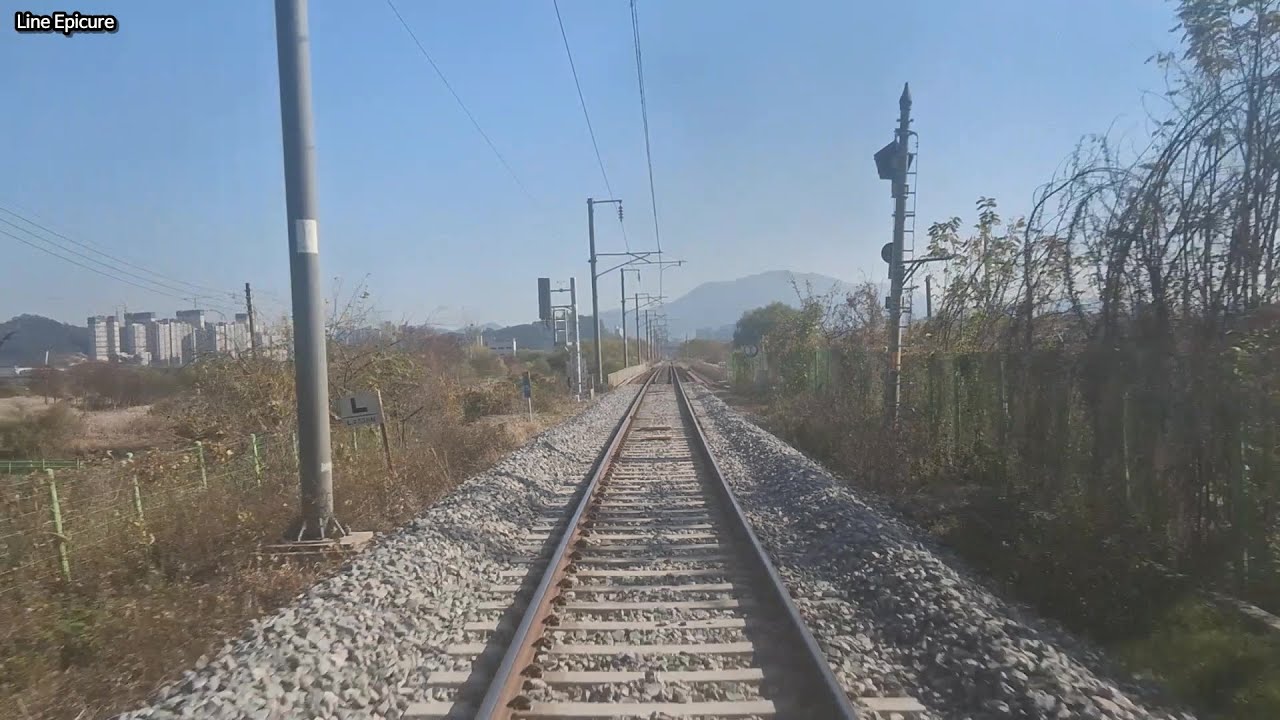 무궁화호1422열차 : 광주역에서 극락강역 (낮은앵글)
