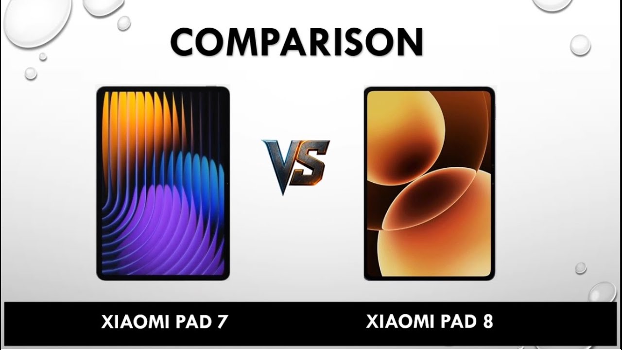 Xiaomi Pad 7 VS Xiaomi Pad 8 COMPARATION