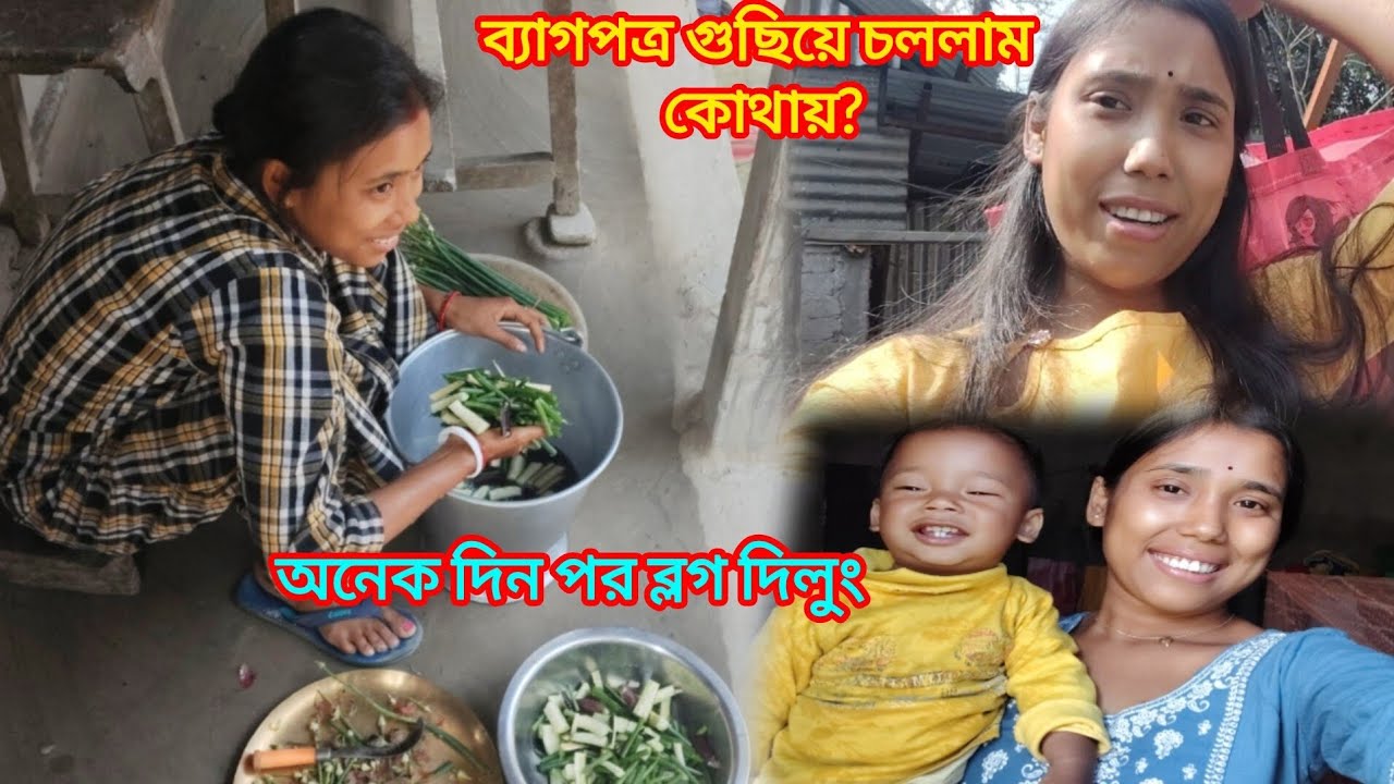 ব্যাগপত্র গুছিয়ে চললাম কোথায়? অনেক দিন পর ব্লগ ভিডিও দিলুং ☺️ #villagevlog #like #comment #youtube