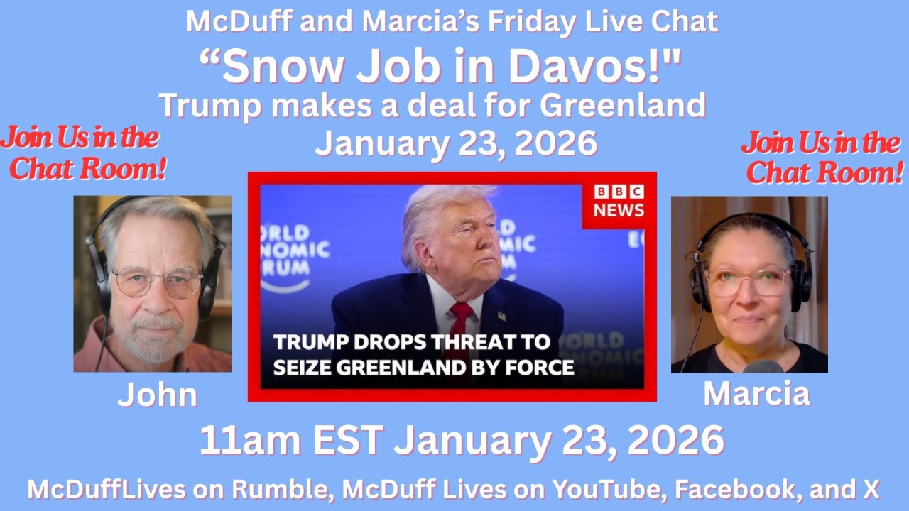 McDuff and Marcia's Friday Live Chat, January 23, 2026: 