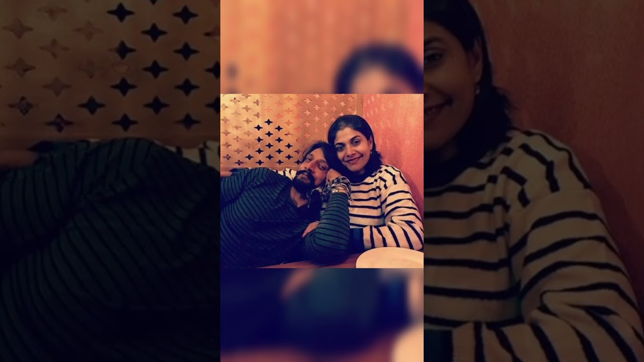 Sudeep with wife Priya😘🥰❤️#memories #familygoal  #tollywood #lovestory #southactor  #shorts