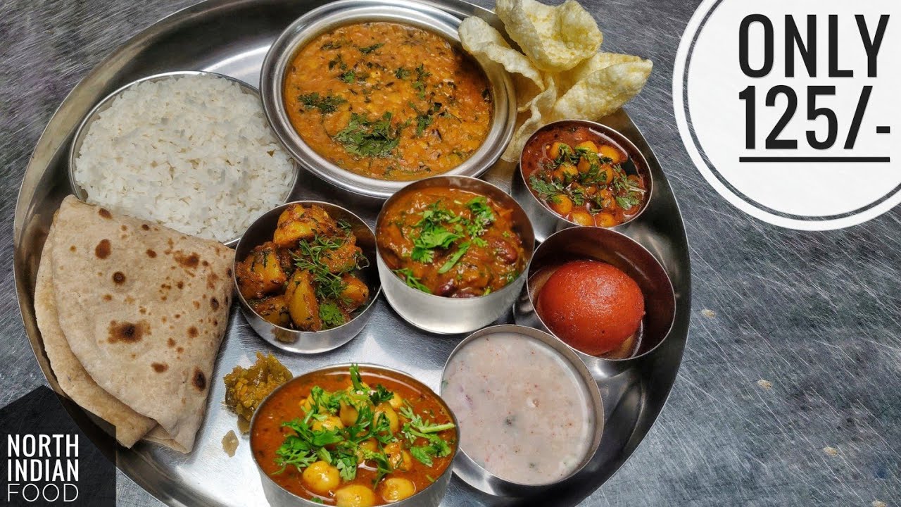 North Indian Thali In Bangalore | Rajma, Chole | Street Food India | थाली at 125 GMS | FoodAniya
