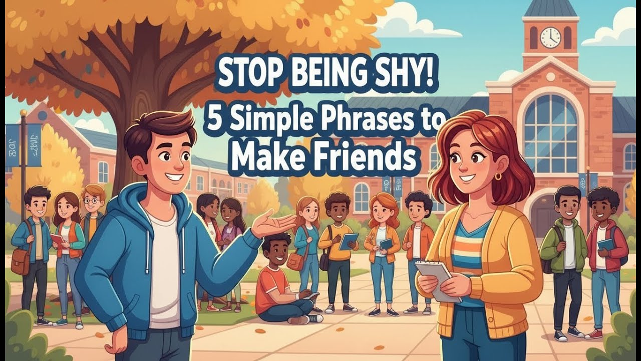 Easy English Converation | Stop Being Shy! 5 Simple Phrases to Make Friends in English