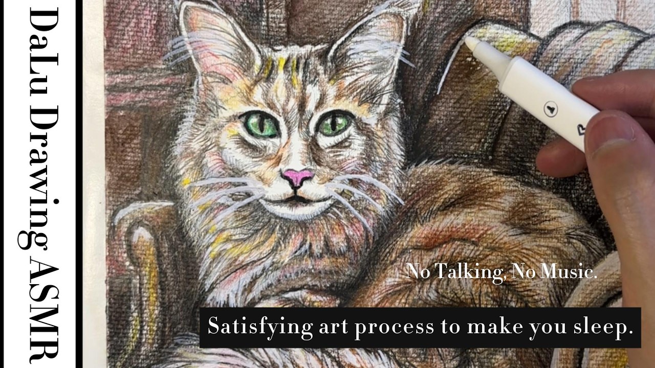 ASMR | Satisfying Art Process to Make You Sleep (No Talking, No Music)
